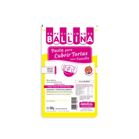 PASTA P/TORTA S/VAINILLA X 500G