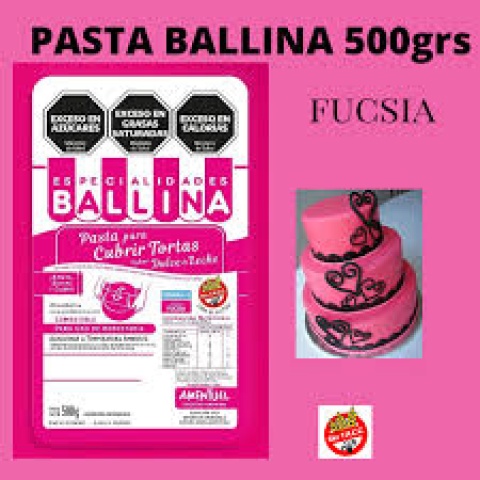 PASTA P/TORTA F/H FUCSIA X 500G