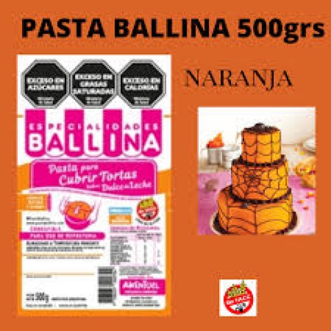 PASTA P/TORTA F/H NARANJA X 500G