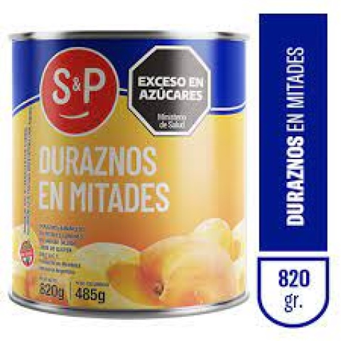 DURAZNO MITAD 820 G