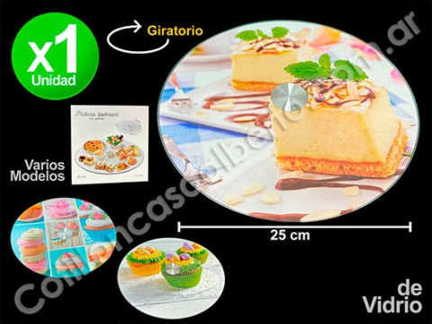 PLATO GIRATORIO VIDRIO 25CM