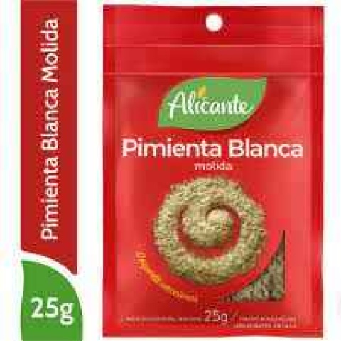 PIMIENTA BLANCA MOLIDA SIN TAC 25GR.