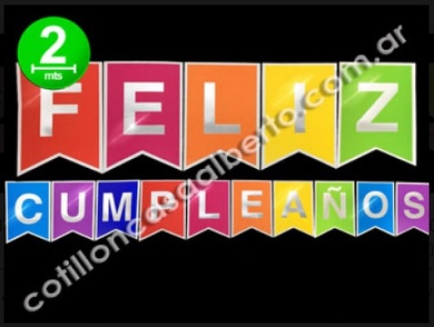 BANDERIN STAMPING F/CUMPLE MULTICOLOR PT