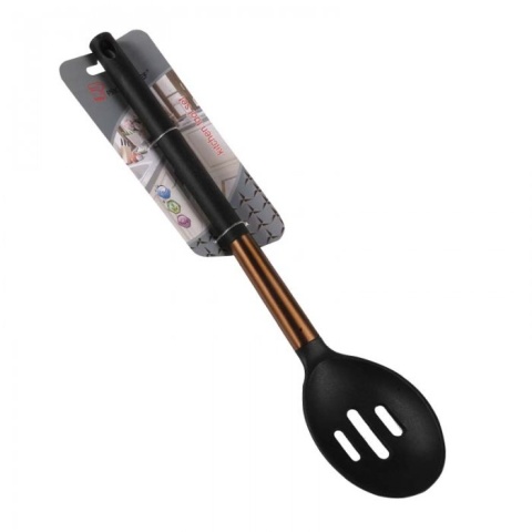 CUCHARA COCINA SIL RANURADA M/NEGRO