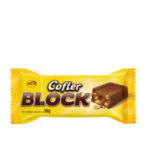 CHOCOLATE COFLER BLOCK C/MANI X 38GR.