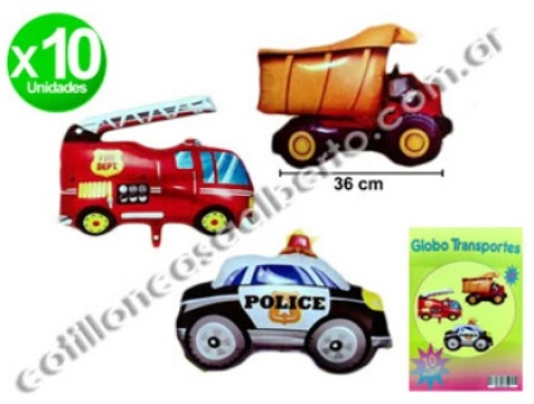 GLOBO METAL 36CM TRANSPORTES