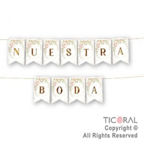 BANDERIN NUESTRA BODA