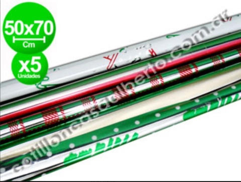 PAPEL 50X70 P/REGALO NAVIDEñO UNI.