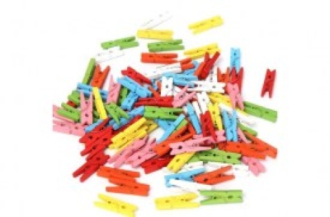 MINI BROCHE MADERA COLOR X 100