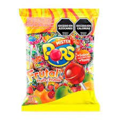 CHUPETIN MISTER POPS FRUTAL X 50 UN