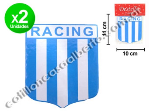 ADORNO ESCUDO GRANDE RACING X UNI.