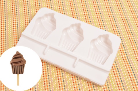 MOLDE SIL HELADO CUPCAKE X 3