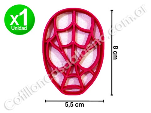 CORTANTE 3D CARA HOMBRE ARAñA