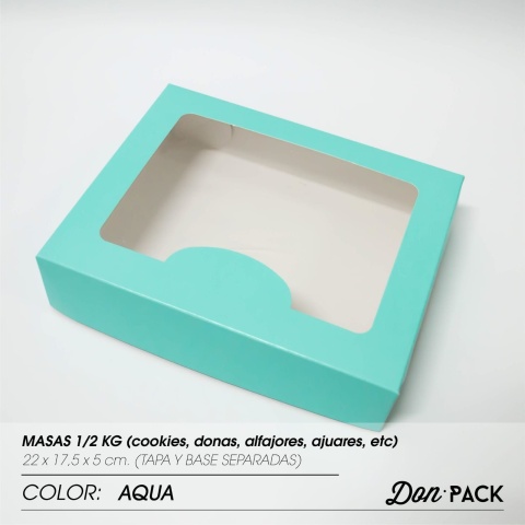 CAJA MASAS 1/2 KG (22X17.5X5)