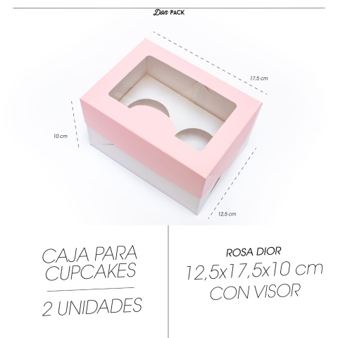 CAJA CUPCAKES 2 UN (17.5X12.5X10)