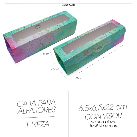 CAJA P/ALFAJORES 1PIEZA UN