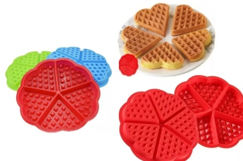 MOLDE SIL WAFLES CORAZON 5C