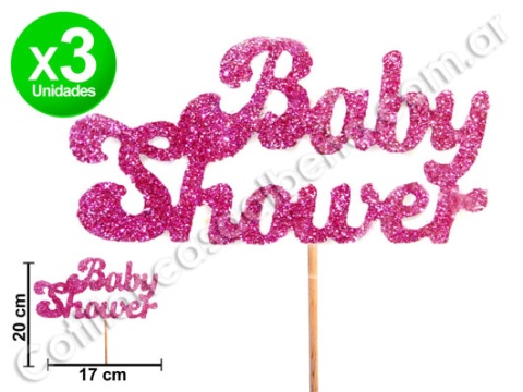 PINCHE TELGO FRASE BABY SHOWER ROSA