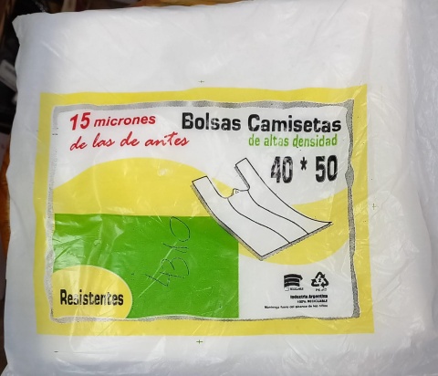 BOLSA CAMISETA AD 40X50 (15M) X100UN.