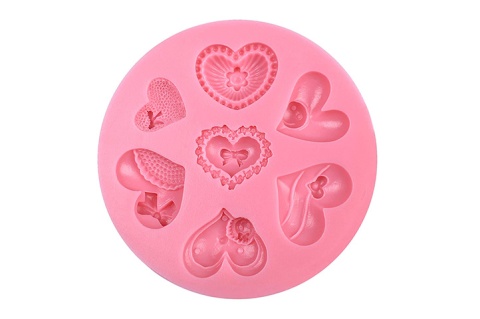 MOLDE SIL RED CORAZONES DIF 7C