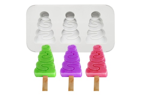 MOLDE SIL HELADO ARBOLITO X 3