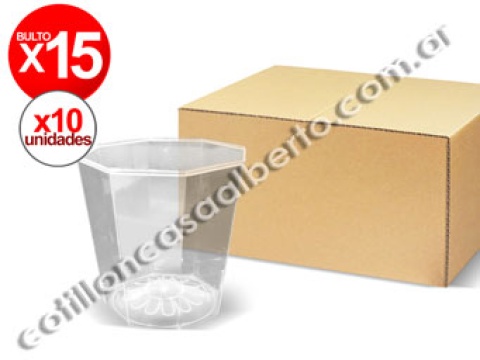 VASO PETIT DEG OCTOGONAL 200CC X 10