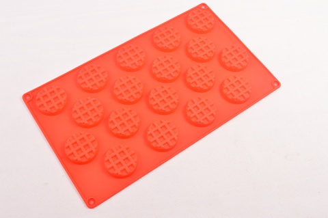 MOLDE SIL MINI WAFLES REDONDOS 18C