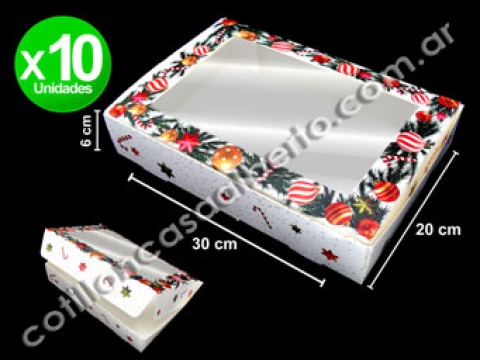 CAJA NAVIDAD C/VISOR 30X20X6