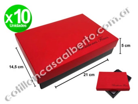CAJA BOMBON ROJA Y NEGRA 1KG