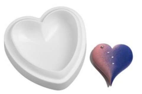 MOLDE SIL TORTA CORAZON REDONDEADO