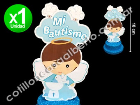 ADORNO MI BAUTISMO BASE DOBLE C/BRILLO