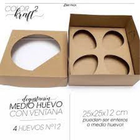 CAJA PARA MEDIO HUEVO DE PASCUA (4 CAV 12)
