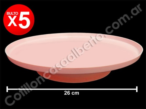 POSA TORTA C/PIE PLAST 26CM VS COL