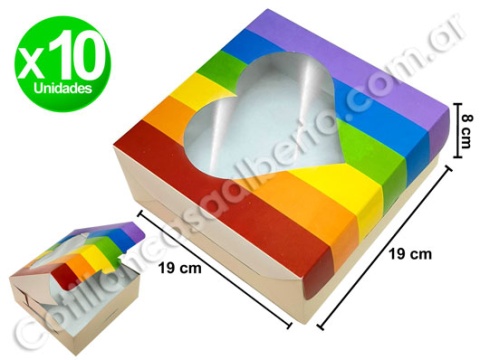 CAJA MULTIUSO CON VISOR CORAZON 19X19