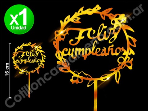 PINCHE F/CUMPLE ARABESCO DORADO