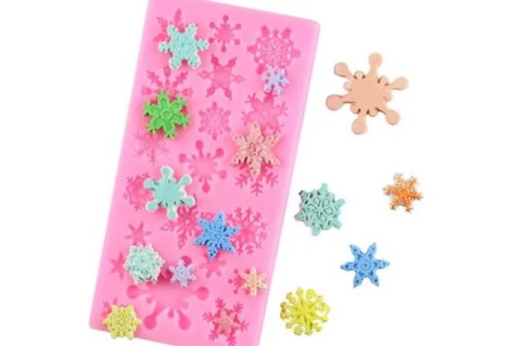 MOLDE SIL COPOS DE NIEVE RECTANGULAR