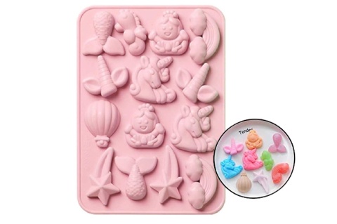 MOLDE SIL SIRENA ESTRELLA UNICORNIO /14 FIG