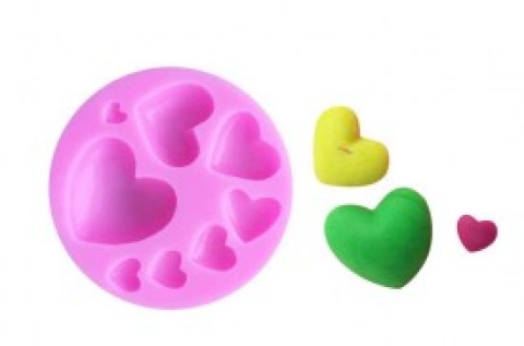 MOLDE SIL CORAZONES 8C