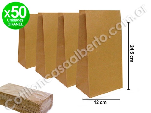 BOLSA C/FUELLE MADERA X 10