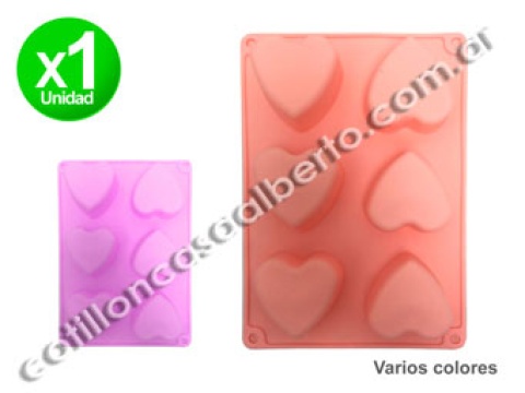 MOLDE SIL CORAZONES 6C