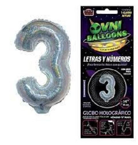 GLOBO 14 NUMERO HOLOGRAFICO PLATA 3