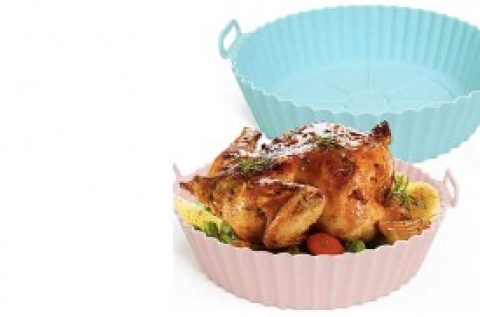 MOLDE SIL. RED. C/MANIJA ROSA 18CM AIR FRYER.