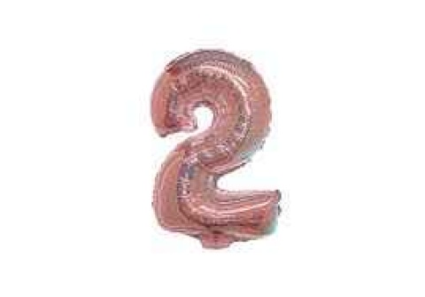 GLOBO 14 NUMERO HOLOGRAFICO ROSA GOLD 2