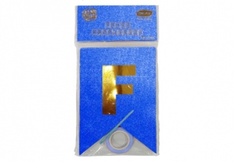 BANDERIN GLITTER F/CUMPLE AZUL PT