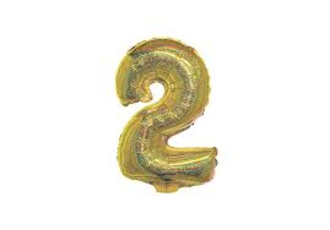 GLOBO 14 NUMERO HOLOGRAFICO DORADO 2