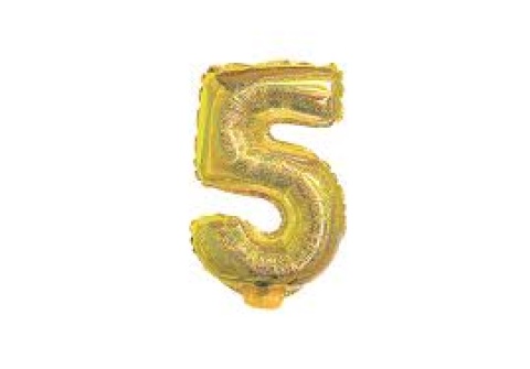 GLOBO 14 NUMERO HOLOGRAFICO DORADO 5