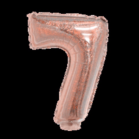 GLOBO 14 NUMERO HOLOGRAFICO ROSA GOLD 7