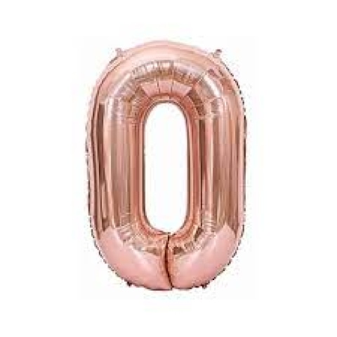GLOBO 14 NUMERO ROSA GOLD 0