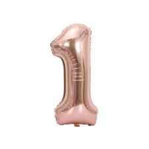 GLOBO 14 NUMERO ROSA GOLD 1