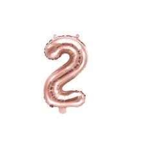GLOBO 14 NUMERO ROSA GOLD 2